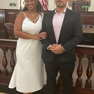 DKNY White Dress Sleeveless V Neck Size 16 Bridal Shower Vacation Dress